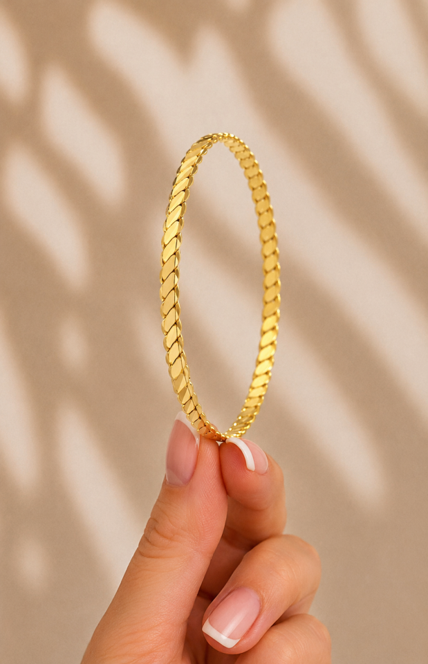 22 Ayar 20 Gram Üçlü Burma Bilezik | İşçiliksiz – Sarı Altın